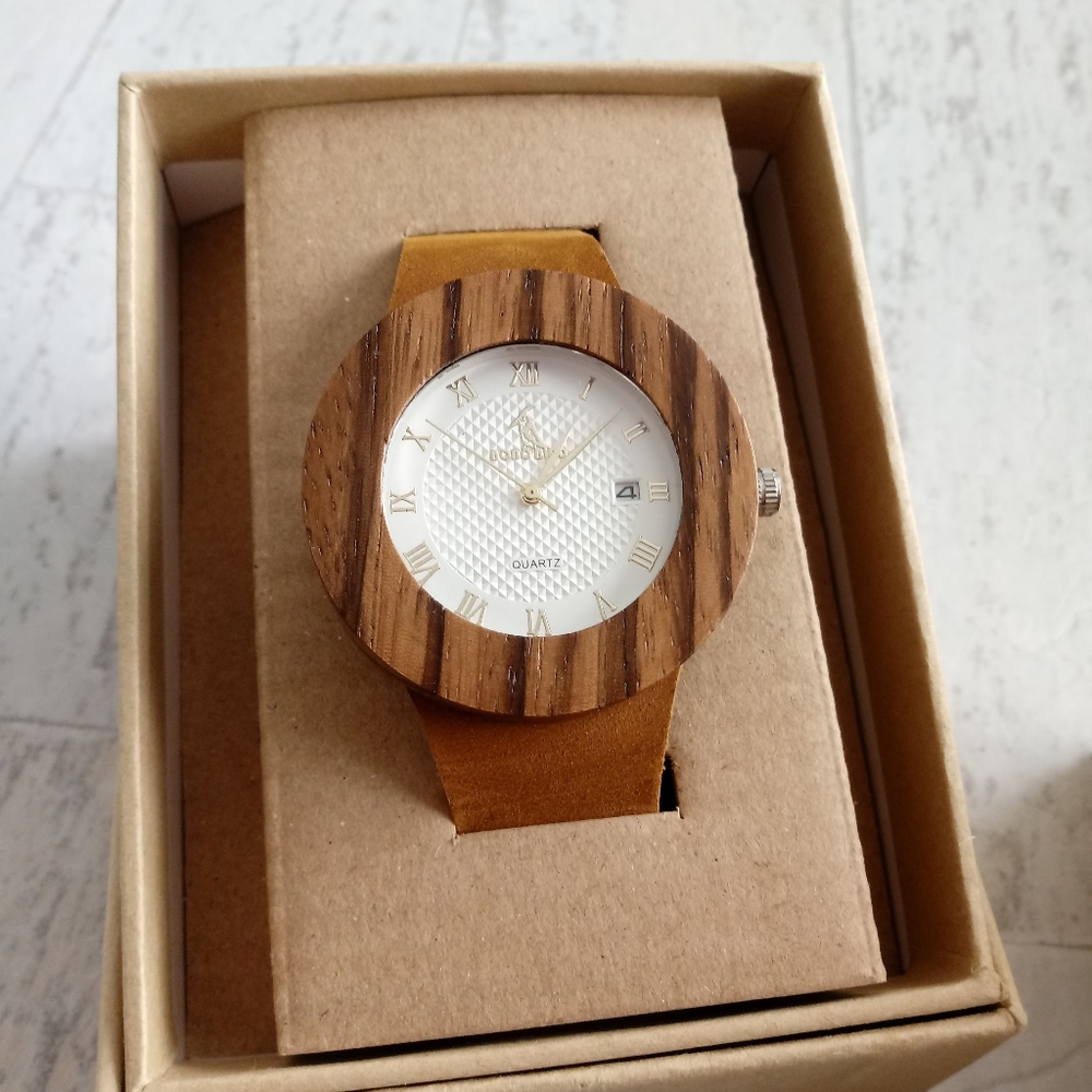 NEW MEN'S LUXURY BOBOBIRD GENUINE WOOD WATCH - Picture 4 of 7